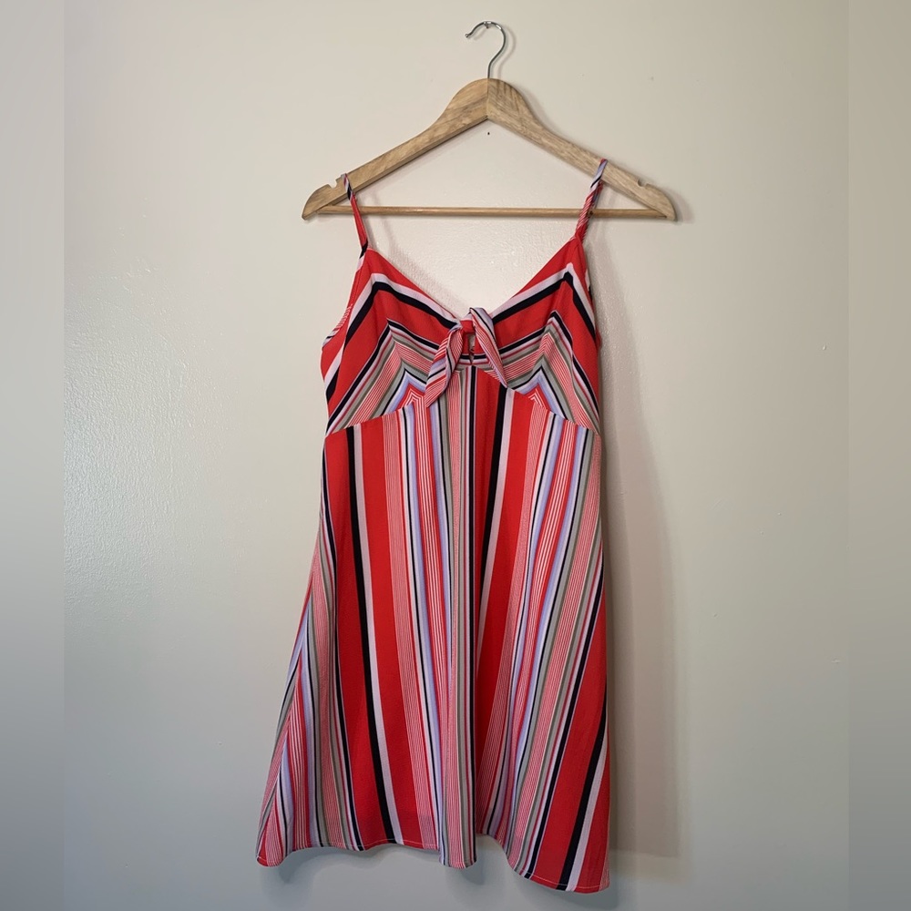 Trixxi Red Colorful Striped Dress Size Large